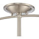 Wentworth 3 Light 17 inch Brushed Nickel Semi Flush Mount Ceiling Light