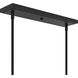Rigsby 6 Light 43.75 inch Matte Black and Brushed Gold Linear Chandelier Ceiling Light