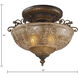 Restoration 3 Light 19 inch Antique Golden Bronze Semi Flush Mount Ceiling Light