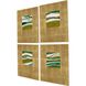 Abstract Collection Hand Painted Wood with Gold Leaf Wall Sculpture