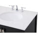 Irene 72 X 22 X 34 inch Black Vanity Sink Set