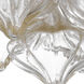 Julie Neill Caselli LED 35.5 inch Gild Basket Chandelier Ceiling Light in Gold Fleck Glass