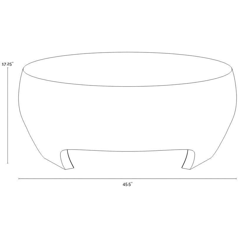 Tarsus 45.5 X 17.25 inch Antique Bronze Outdoor Coffee Table
