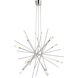 Chapman & Myers Stellar LED 38 inch Polished Nickel Chandelier Ceiling Light, Large