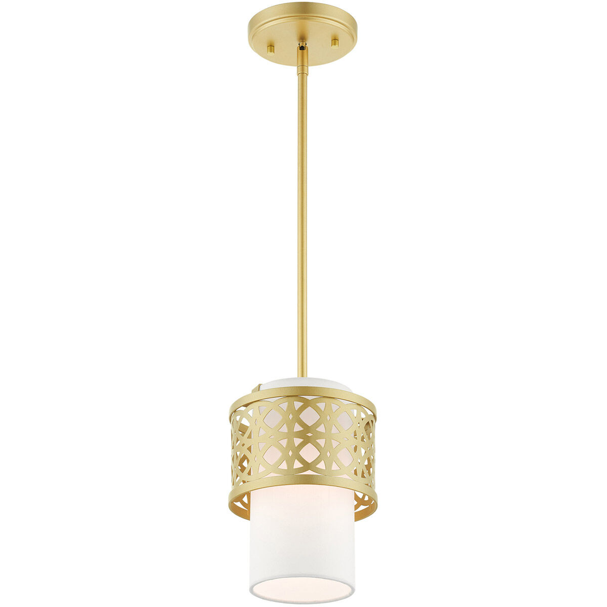 Calinda 1 Light 7.25 inch Soft Gold Mini Pendant Ceiling Light