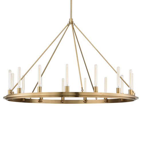 Chambers 15 Light 58.25 inch Aged Brass Pendant Ceiling Light