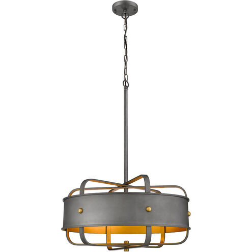 Canada 5 Light 20 inch Charcoal Black Chandelier Ceiling Light