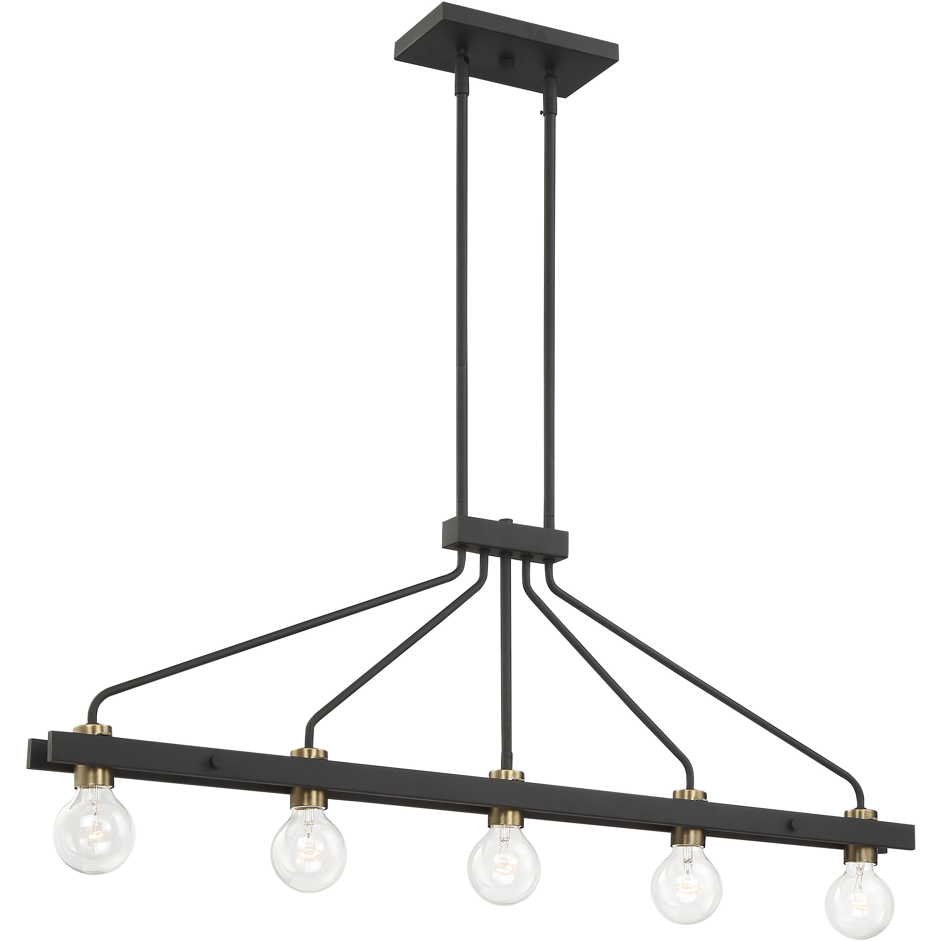 Ravella 5 Light 42 inch Black Chandelier Ceiling Light