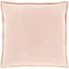 Cotton Velvet 22 X 22 inch Peach Pillow Kit, Square
