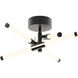 Rusnak 3 Light 15.5 inch Black Semi-Flush Mount Ceiling Light