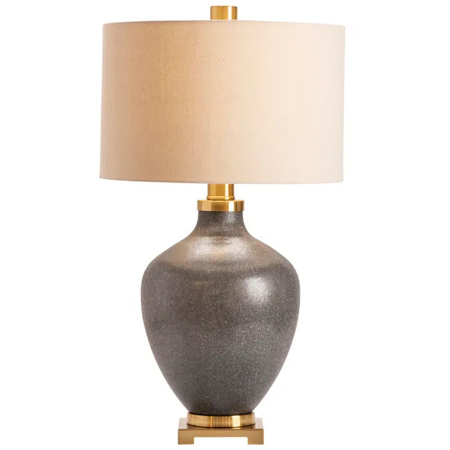 Liam 34 inch 150 watt Black and Soft Brass Table Lamp Portable Light