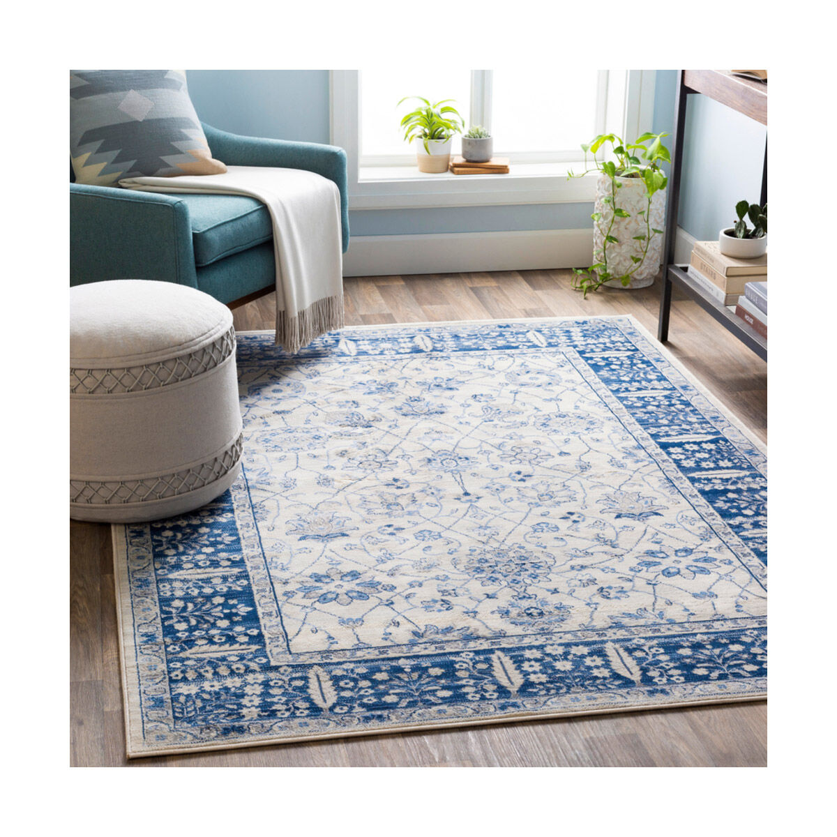 Monaco 36 X 24 inch Navy/Bright Blue/Cream/Silver Gray/Medium Gray Rugs