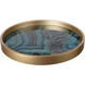 Livonia Blue Swirl/Gold Tray