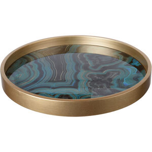 Livonia Blue Swirl/Gold Tray