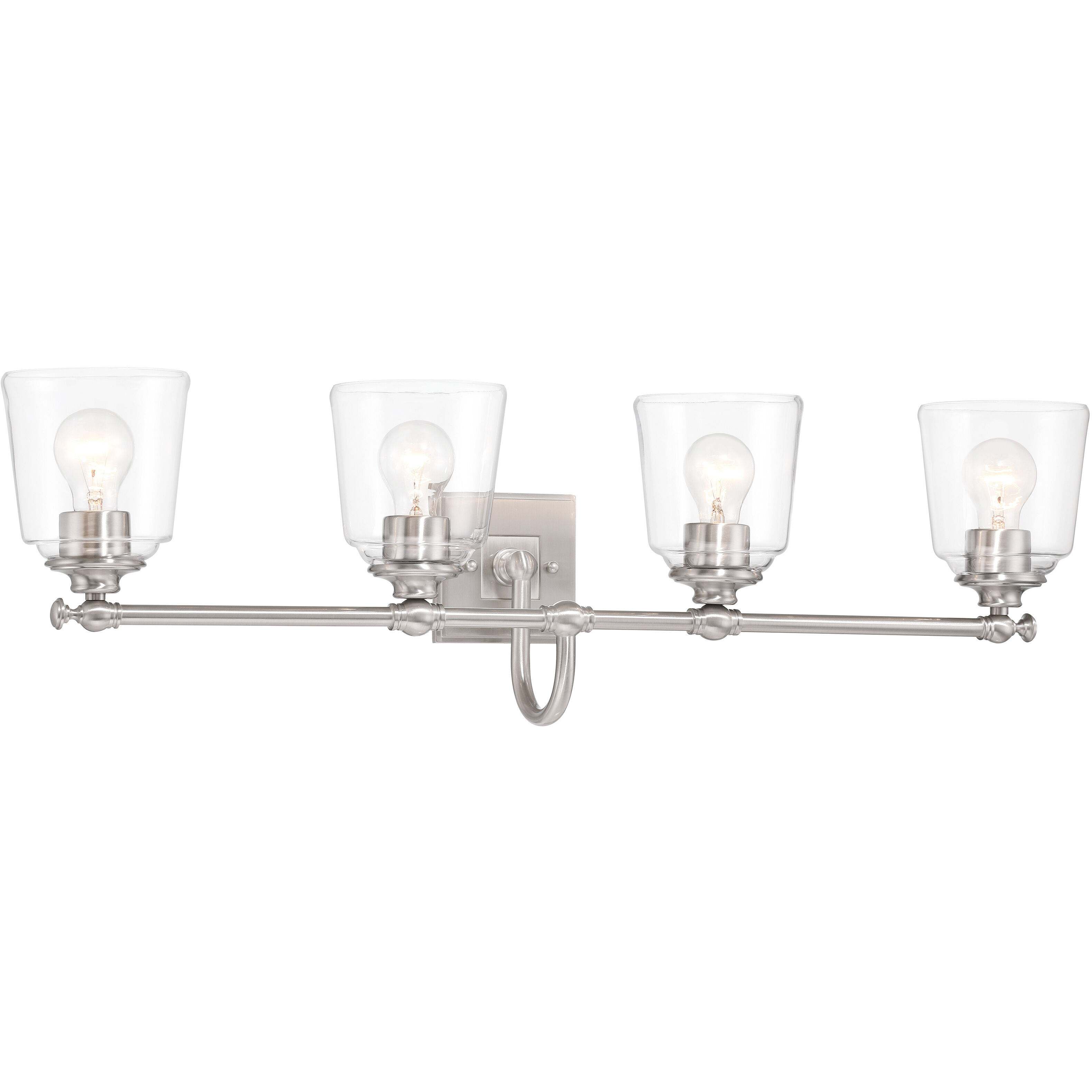 Antonia 4 Light 35 inch Brushed Nickel Bath Vanity Light Wall Light