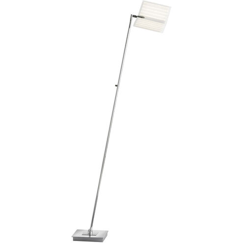 Zeitlos 60 inch 15 watt Satin Nickel Floor Lamp Portable Light, Bankamp Book