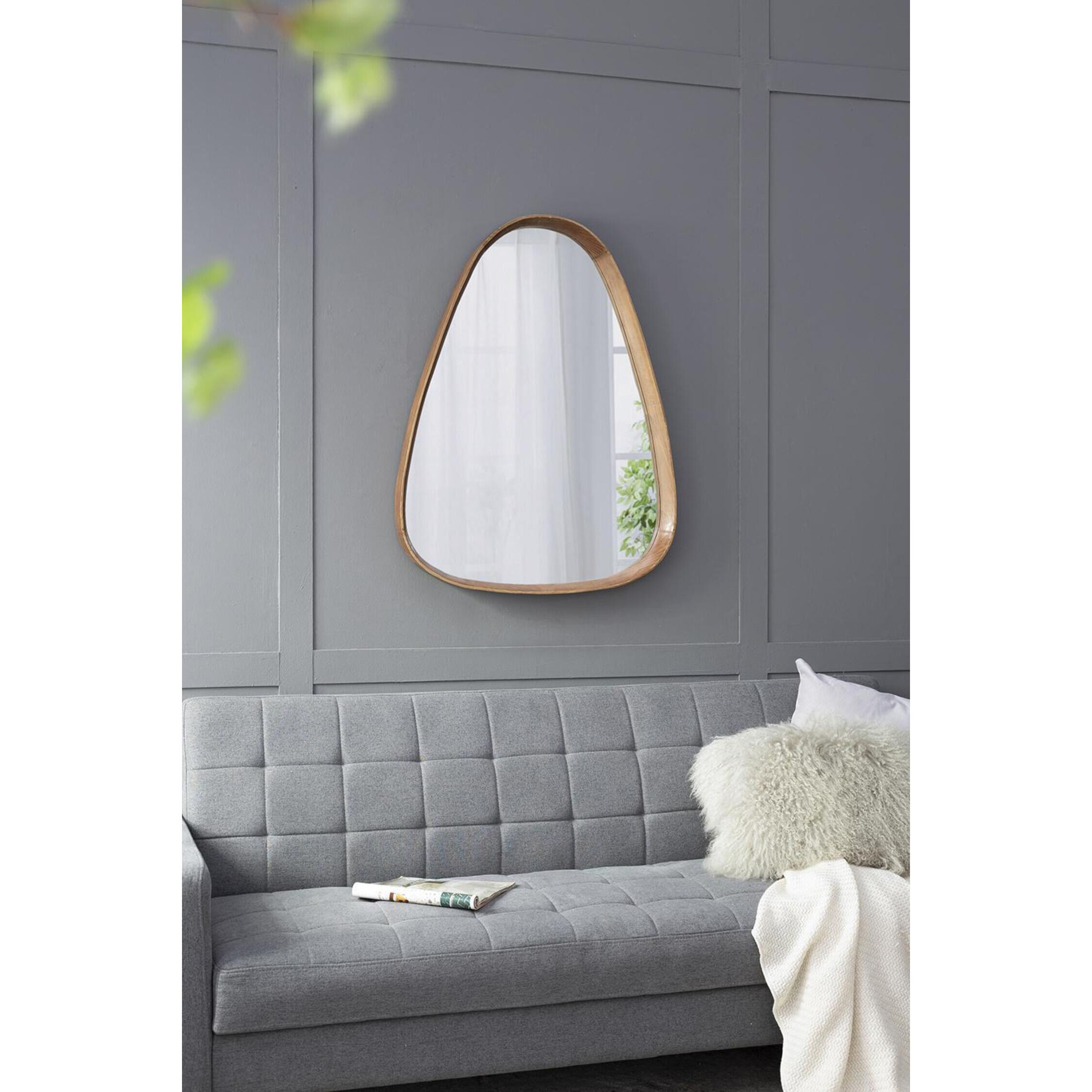 Wayne 36.8 X 28.1 inch Brown Wall Mirror