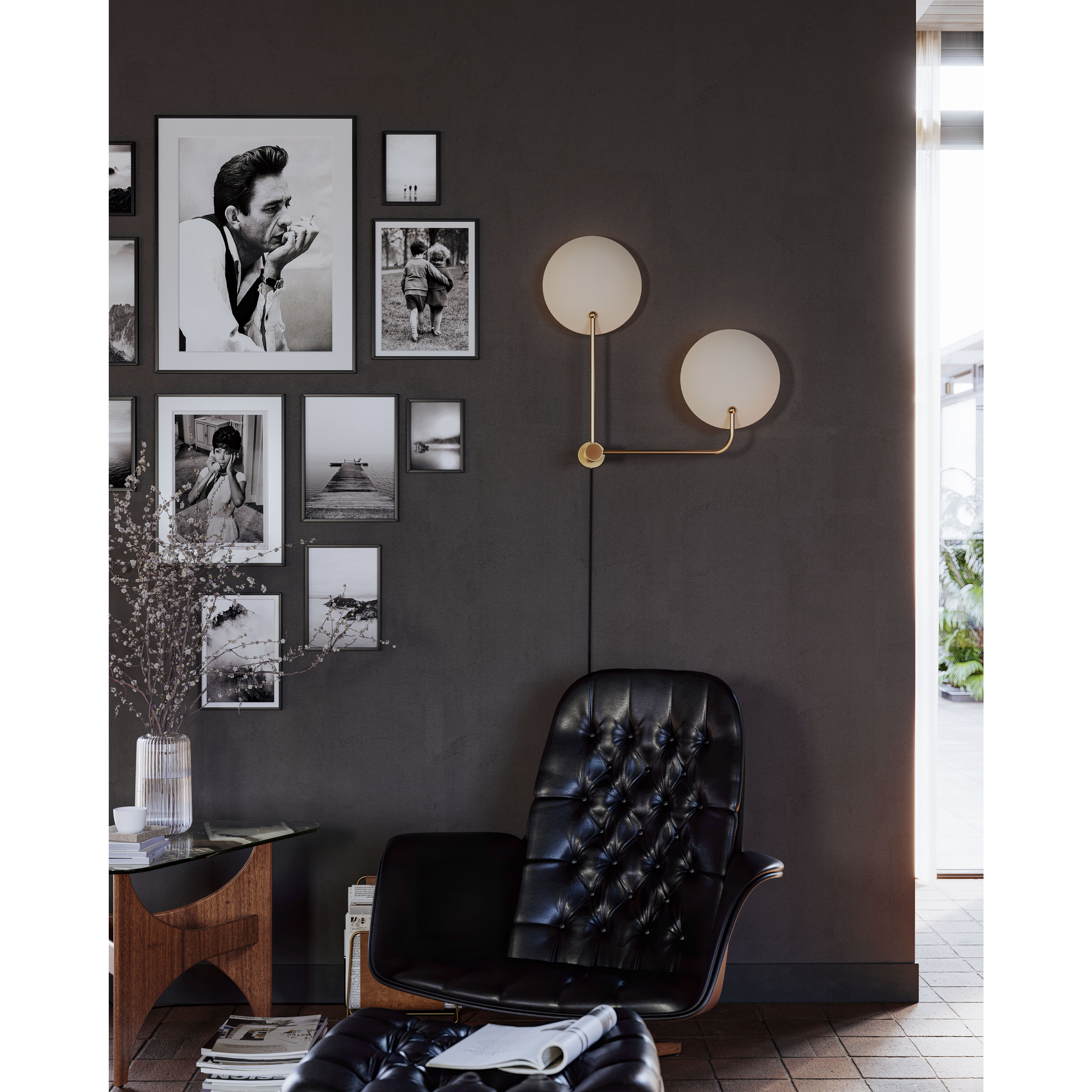 Leif 2 Light 24 inch Patina Brass/Soft Sand Plug-in Sconce Wall Light