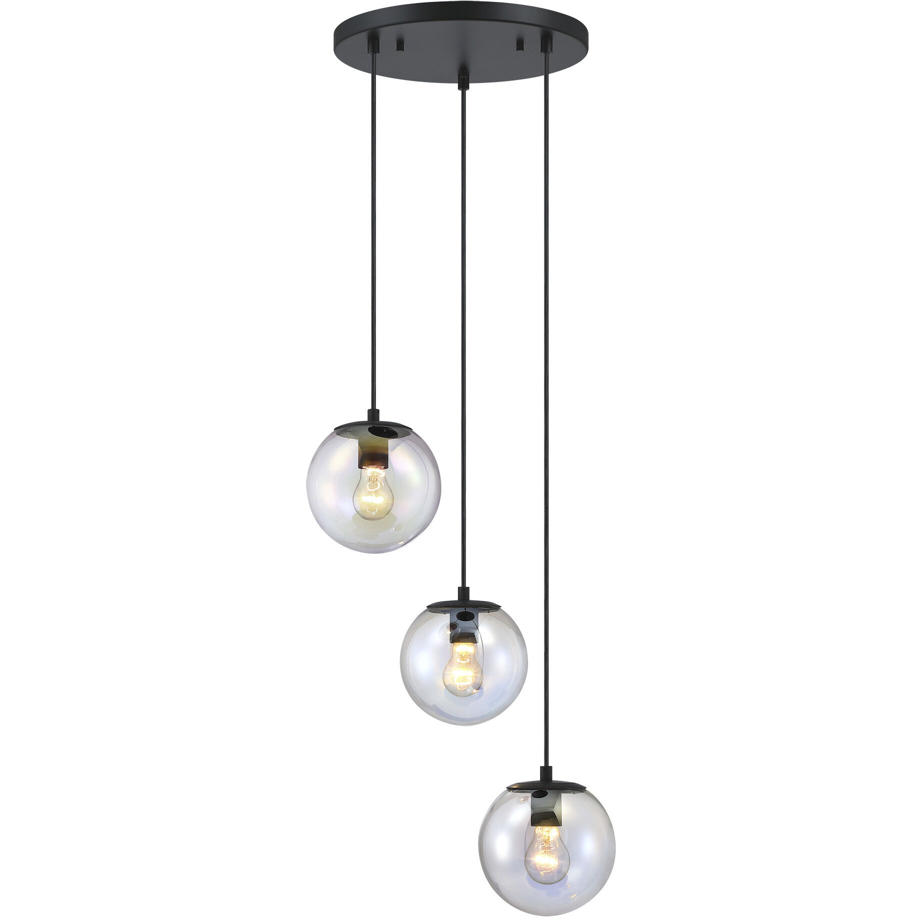 Neva LED 17.75 inch Matte Black Chandelier Ceiling Light