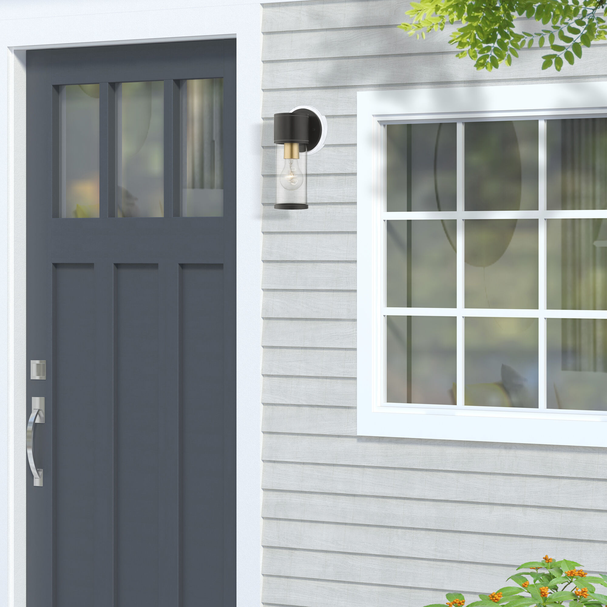 Atlantic 1 Light 4.5 inch Bronze with Antique Gold Finish Accents ADA Outdoor Small ADA Wall Lantern Wall Light