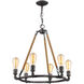 Grayson 6 Light 28 inch Antique Gray Chandelier Ceiling Light