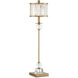 Parfait 33 inch 75 watt Clear and Antique Brass Table Lamp Portable Light