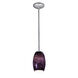 Chianti LED 5 inch Brushed Steel Pendant Ceiling Light in Purple Swirl