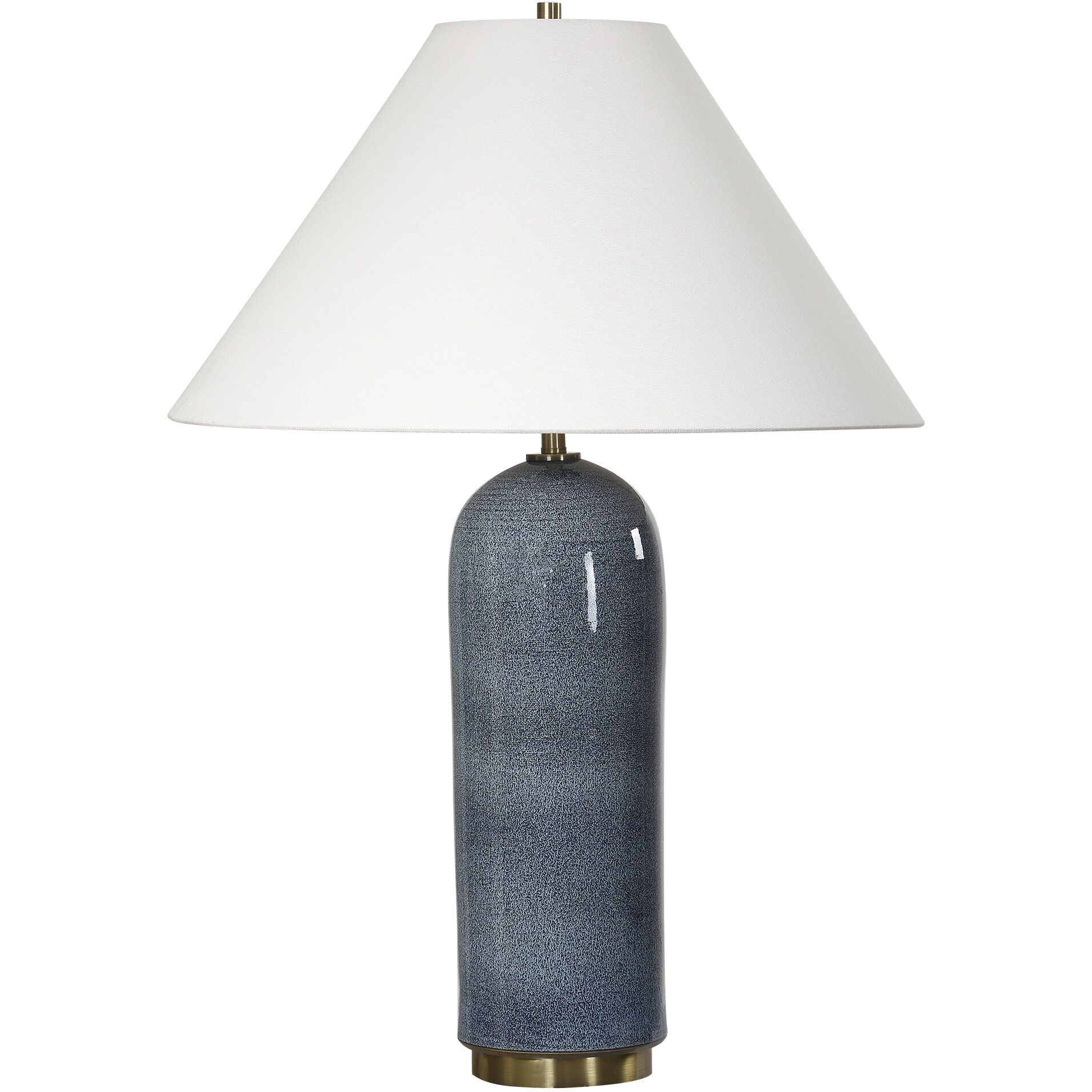 Mayetta 27.75 inch 100 watt Deep Blue Glaze and Plated Antique Brass Table Lamp Portable Light