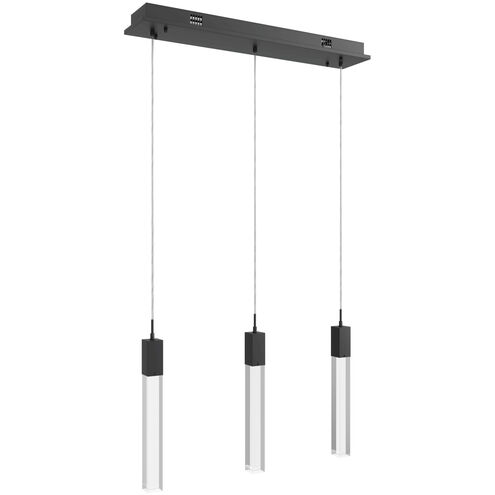 Original Glacier Avenue LED 7 inch Black Multi Port Pendant Ceiling Light in Clear