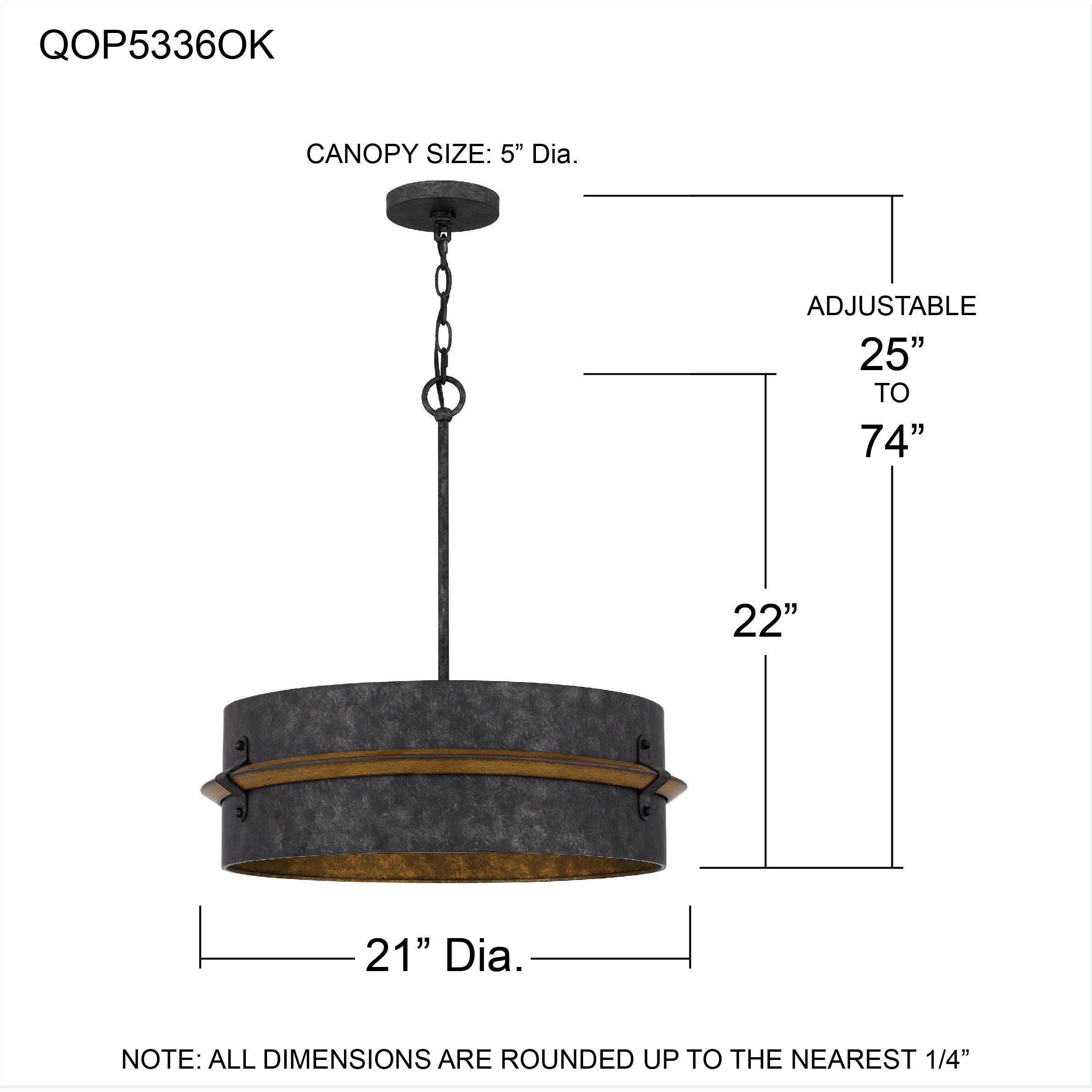 Lariat 3 Light 21 inch Old Black Finish Pendant Ceiling Light