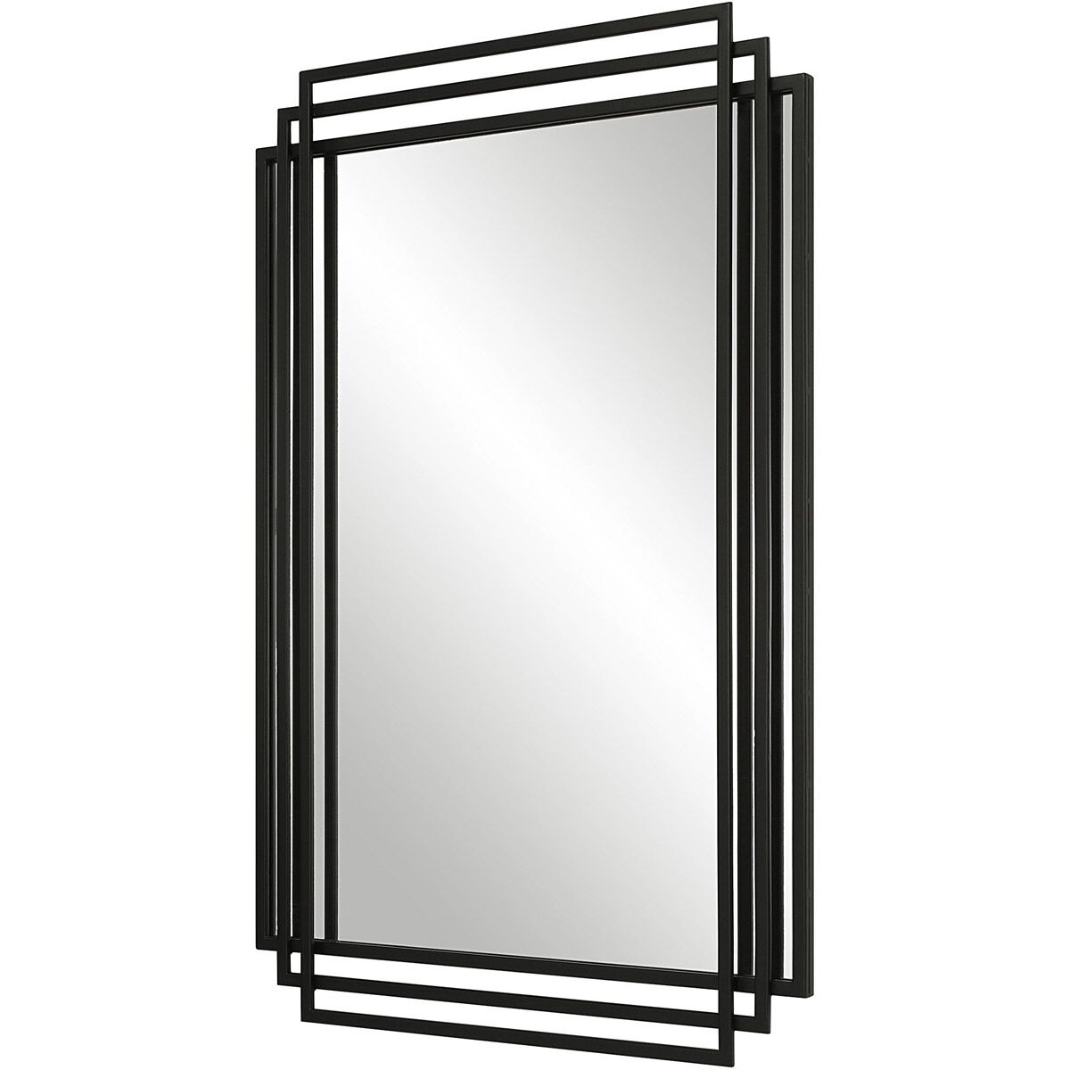 Amherst 37 X 24 inch Matte Black Wall Mirror