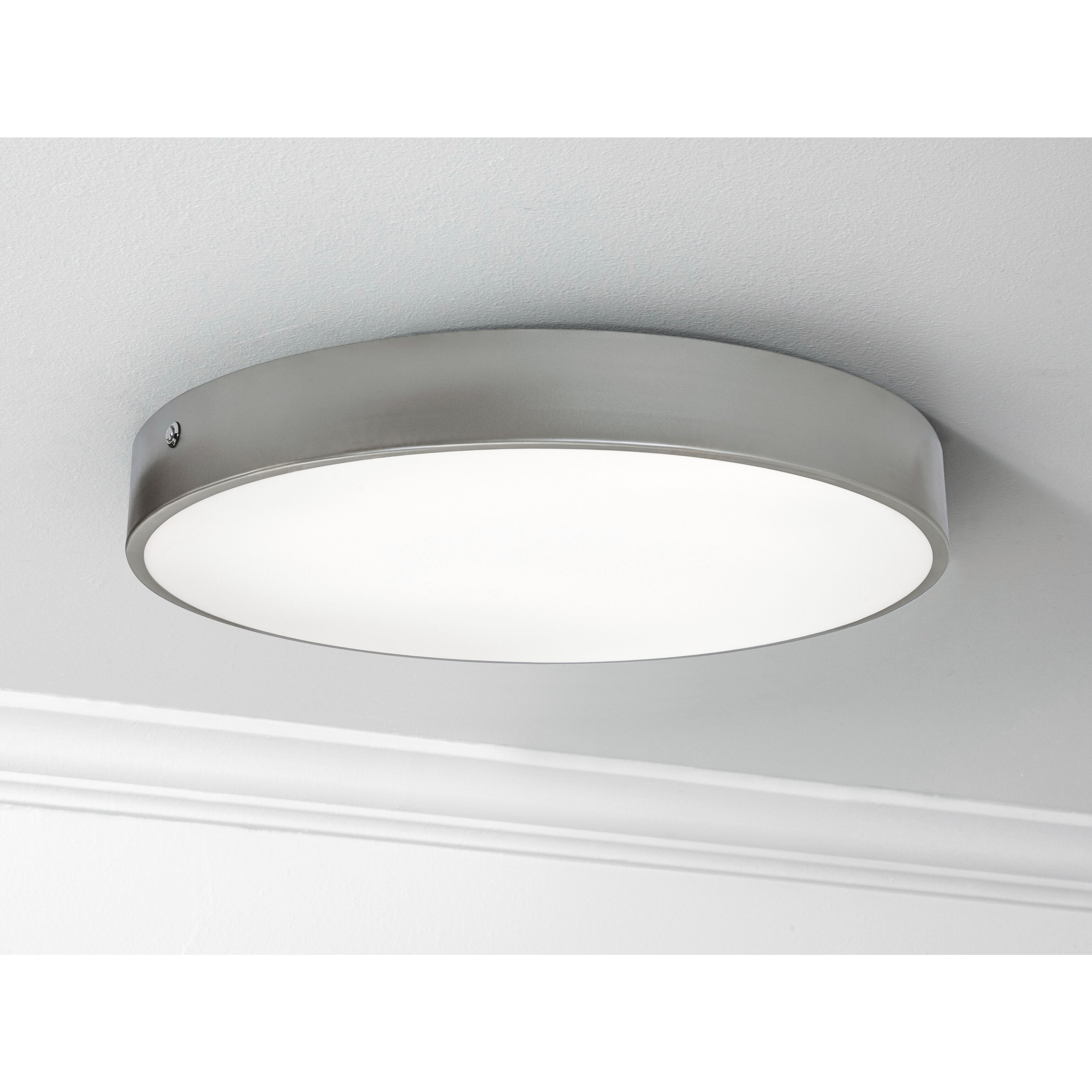 Bailey LED 19 inch Satin Nickel Flush Mount Ceiling Light