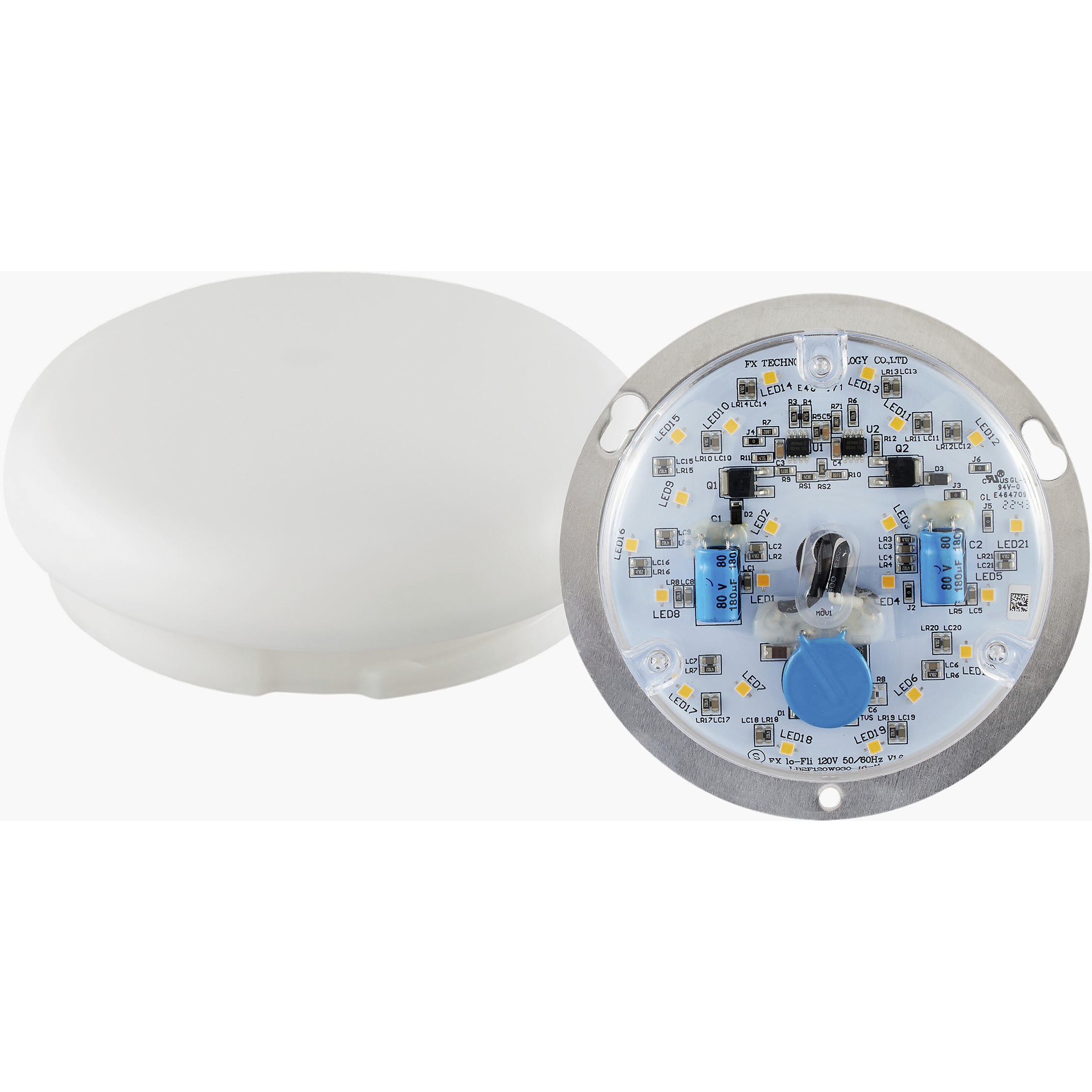 Rozzen LED Brushed Steel Fan Light Kit