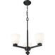 Naya 3 Light 19.25 inch Matte Black Chandelier Ceiling Light
