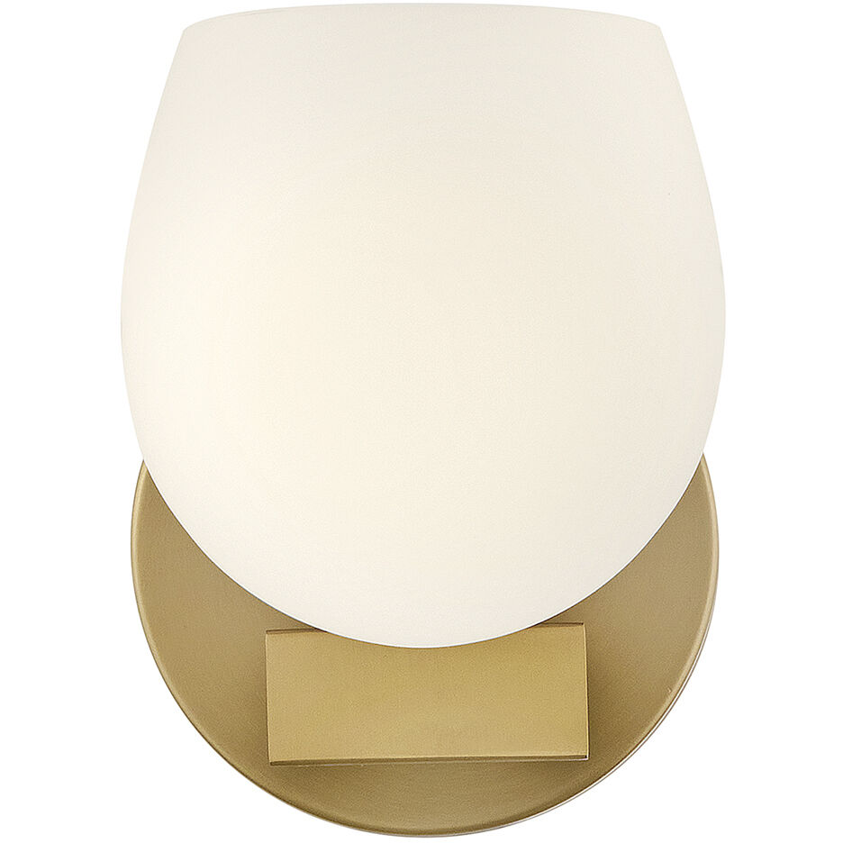 Mae 1 Light 6.5 inch Lacquered Brass Bath Light Wall Light