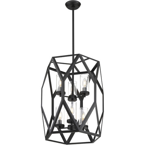 Zemi 6 Light 20 inch Black Pendant Ceiling Light