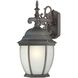 Covington 1 Light 18 inch Painted Bronze with White Outdoor Wall Sconce