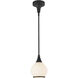 Alora Mood Hazel Pendant Ceiling Light in Matte Black, Matte Opal Glass