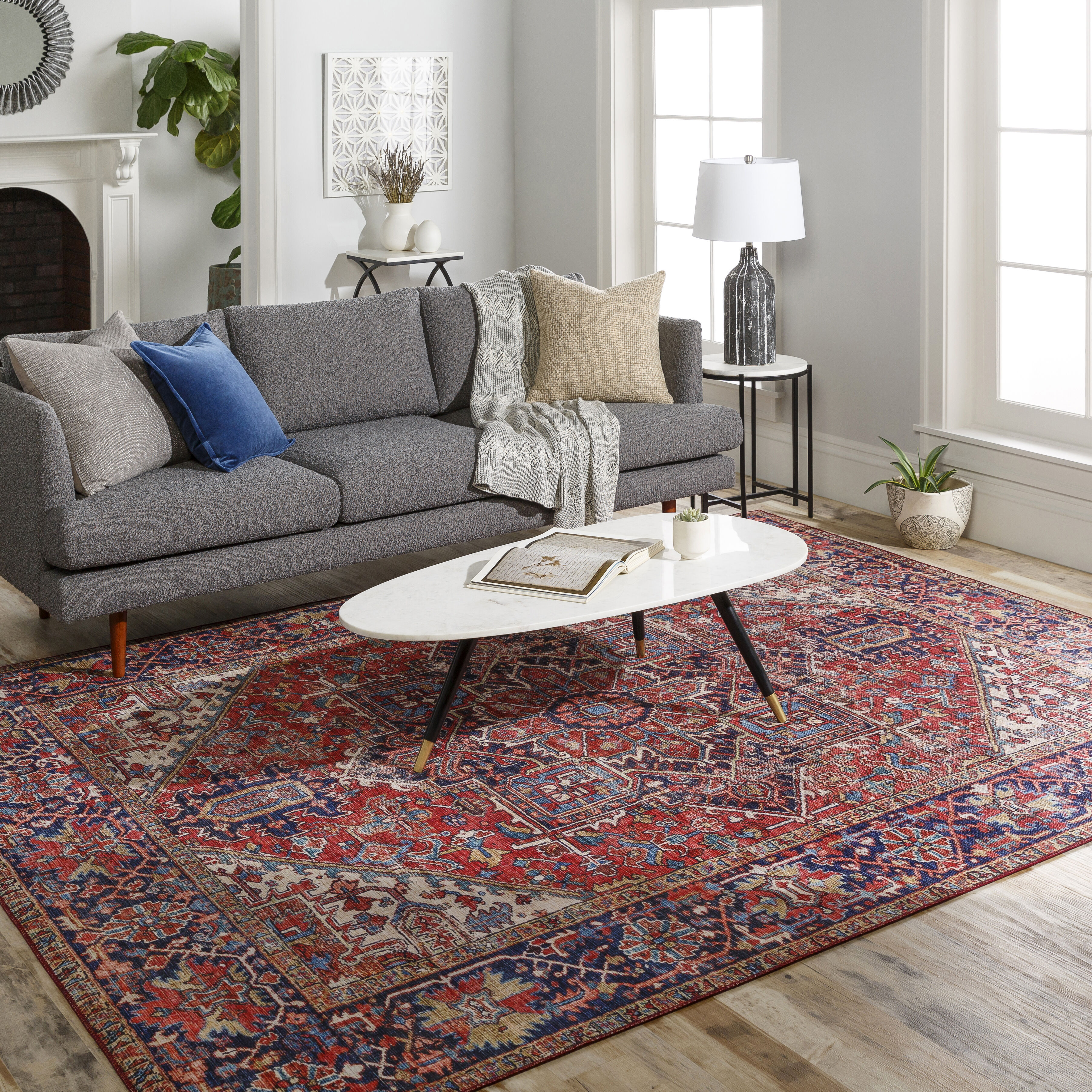 Iris 114 X 90 inch Brick Rug in 8 x 10, Rectangle