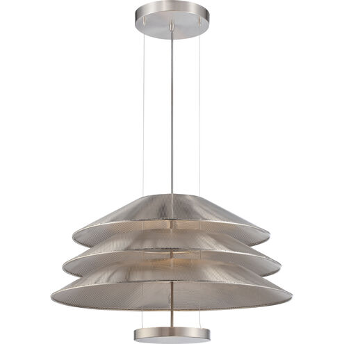 Evol LED 28 inch Satin Steel Pendant Ceiling Light