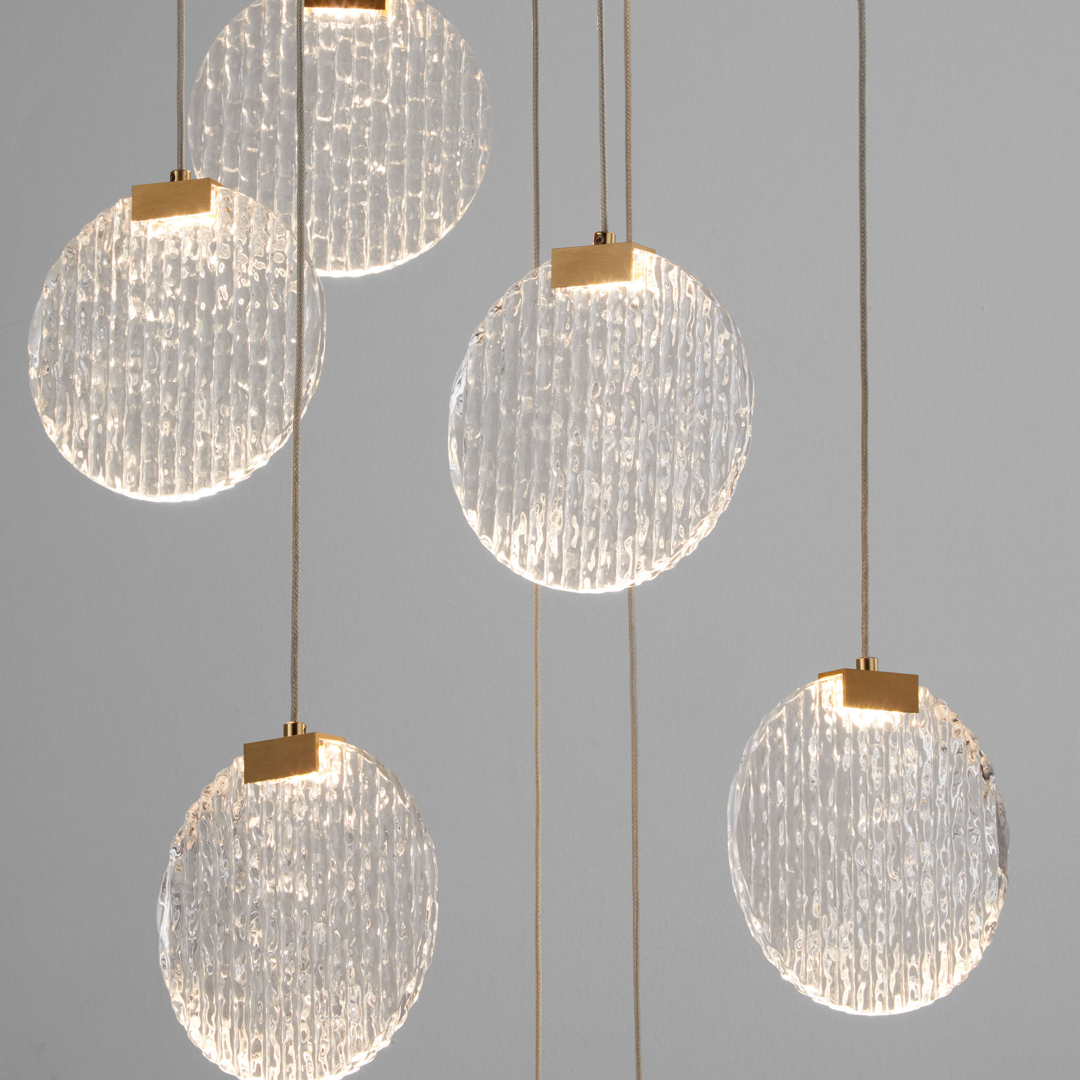 Axiom 8 Light 13 inch Aged Brass Pendant Ceiling Light