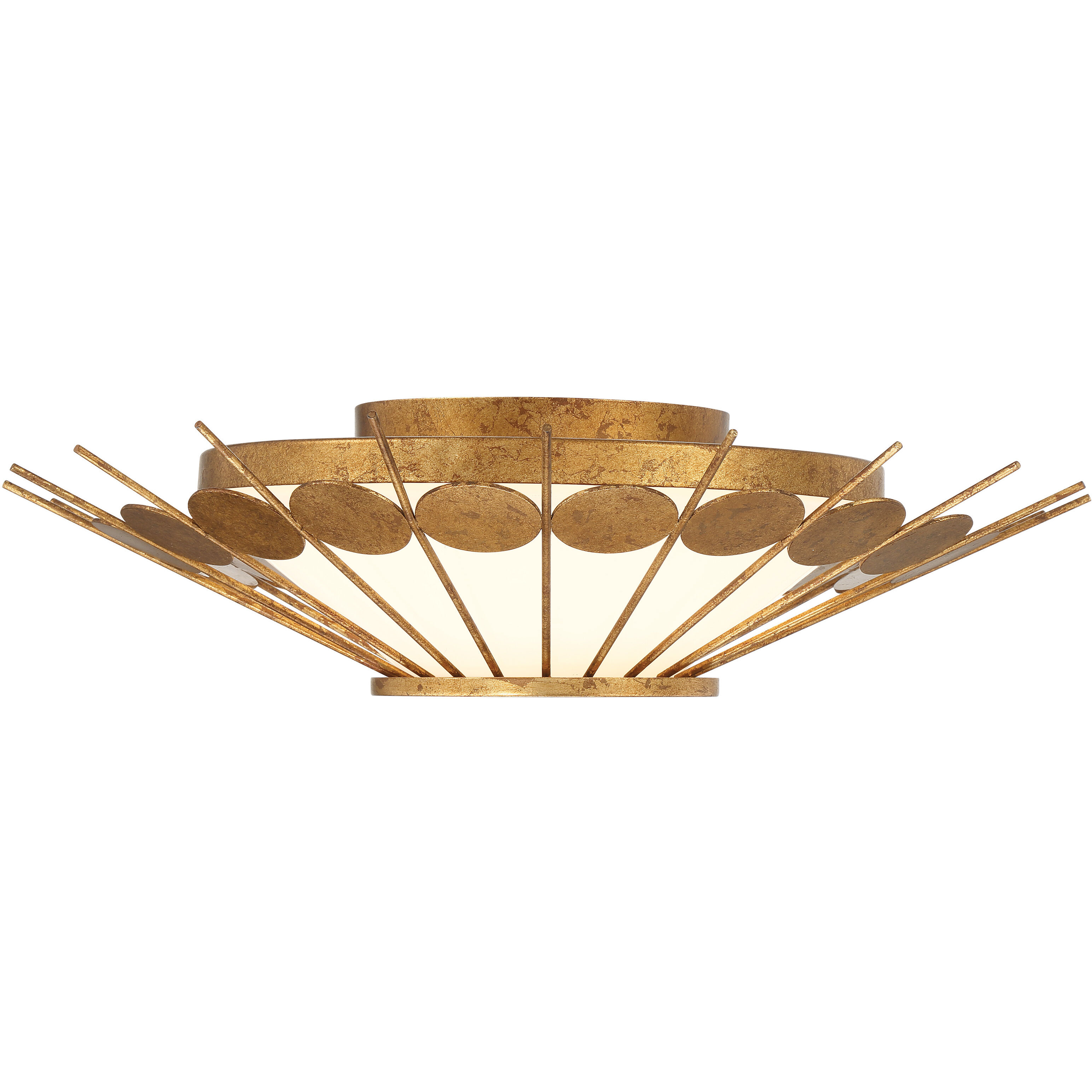 Capieso LED 20 inch Elara Gold Flush Mount Ceiling Light