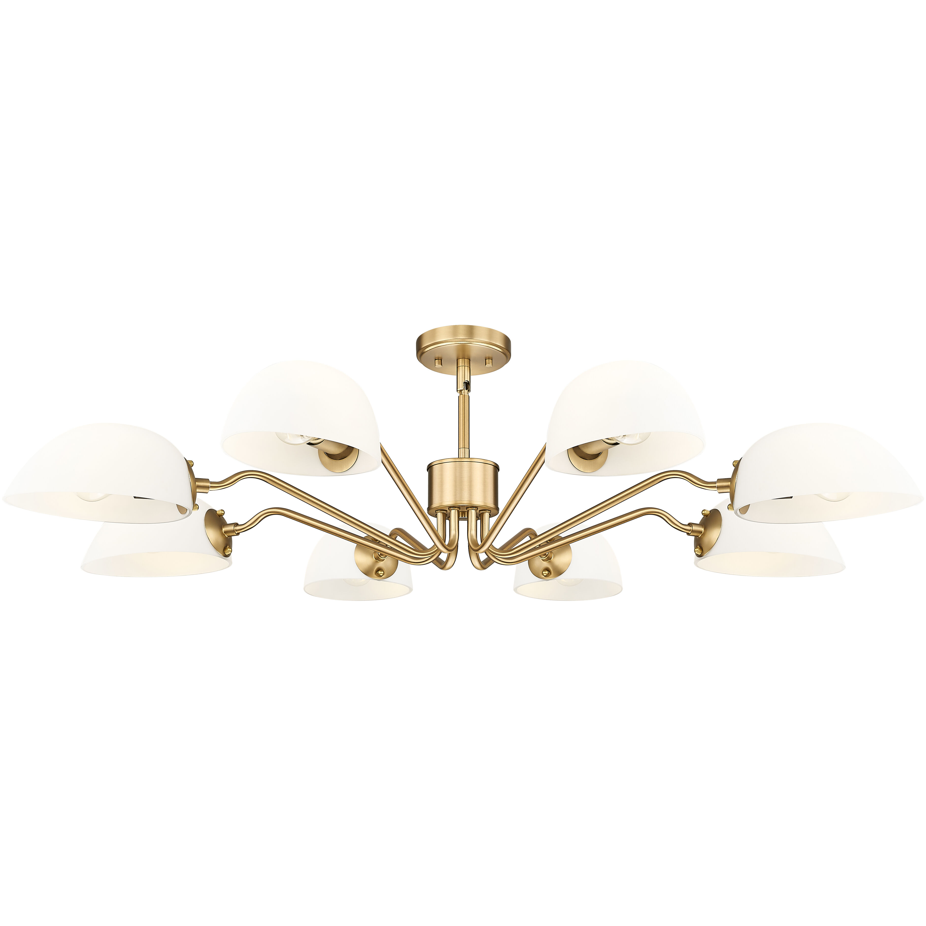Breton 8 Light 46 inch Modern Gold Chandelier Ceiling Light