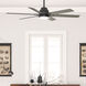 Gravity 60 inch Matte Black with Dark Gray Oak/Matte Black Blades Ceiling Fan