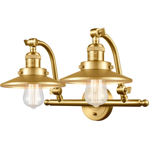 Franklin Restoration Railroad LED 18 inch Satin Gold Bath Vanity Light Wall Light, Franklin Restoration