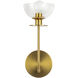 Alora Mood Sylvia 1 Light 5 inch Brushed Gold Wall/Vanity Light Wall Light