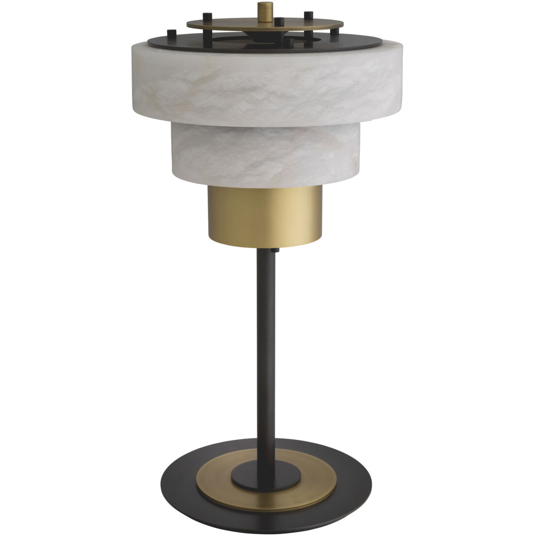 Zereno 26.18 inch 8 watt Antique Brass with Alabaster Table Lamp Portable Light