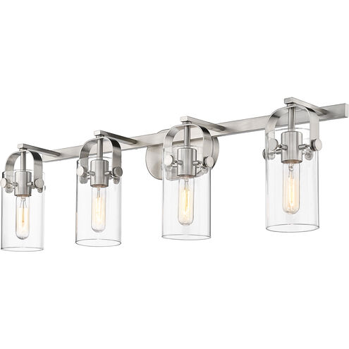Pilaster 3 Light 35 inch Brushed Satin Nickel Bath Vanity Light Wall Light