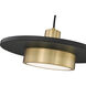Ludo LED 16 inch Matte Black and Modern Gold Pendant Ceiling Light