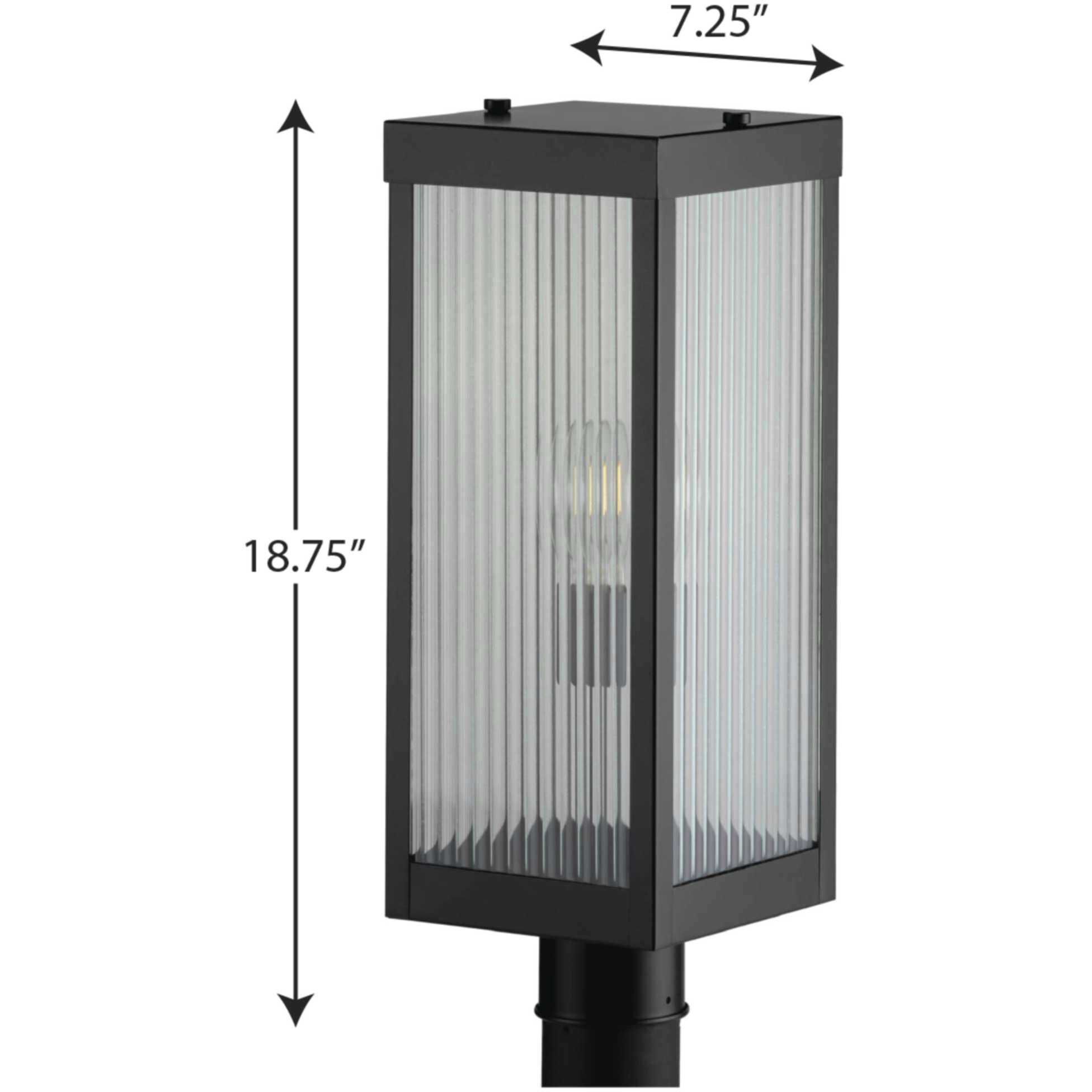 Felton 1 Light 19 inch Matte Black Outdoor Post Lantern
